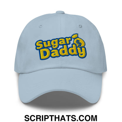 Sugar Daddy Embroidered Unstructured Dad Hat Light Blue