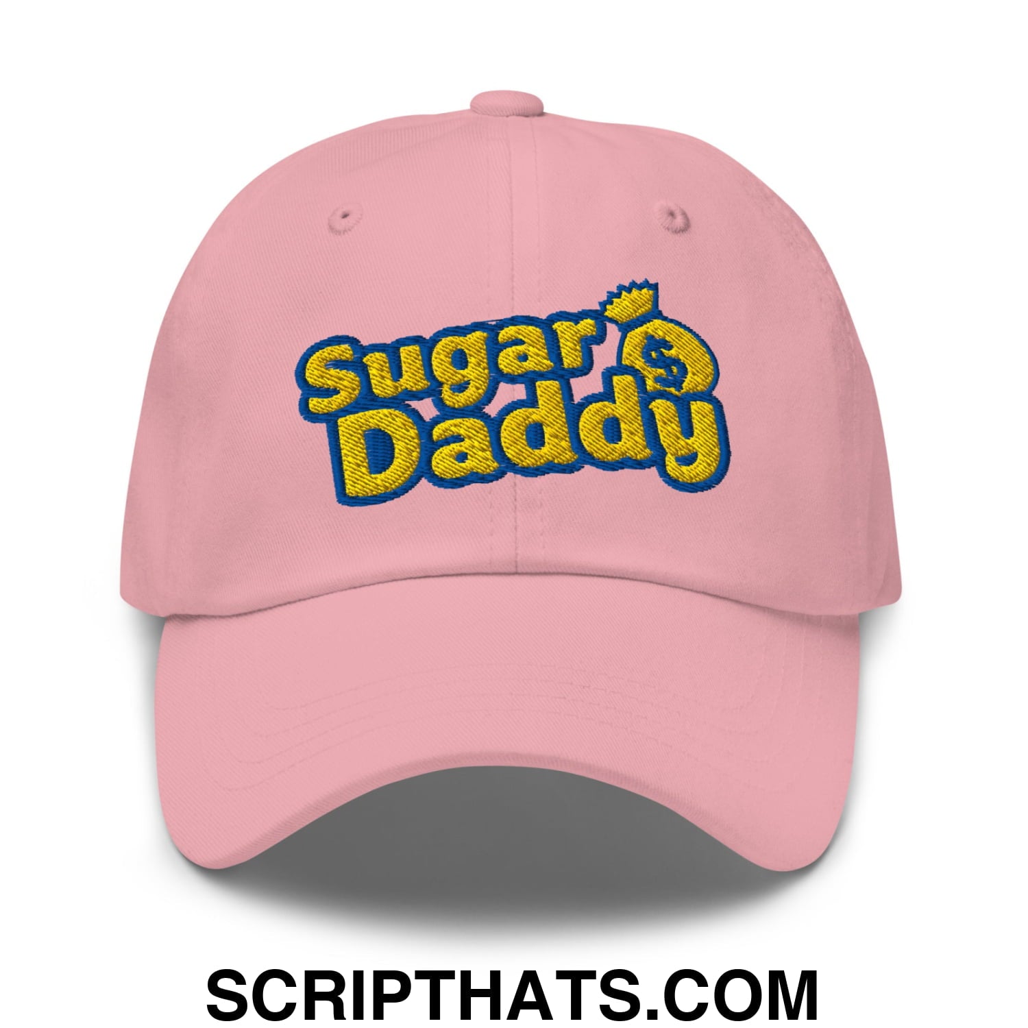 Sugar Daddy Embroidered Unstructured Dad Hat Pink
