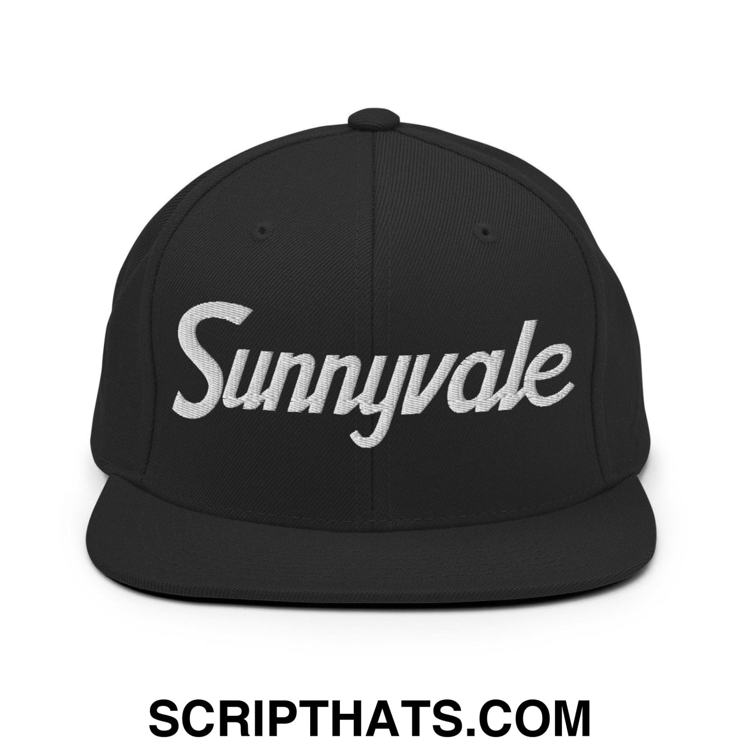 Sunnyvale Script Snapback Hat Black