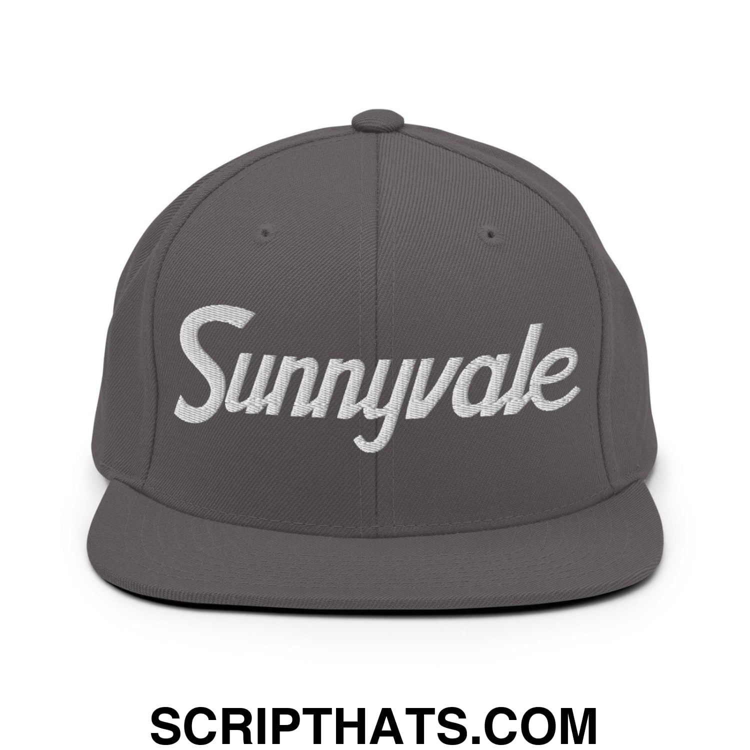 Sunnyvale Script Snapback Hat Dark Grey