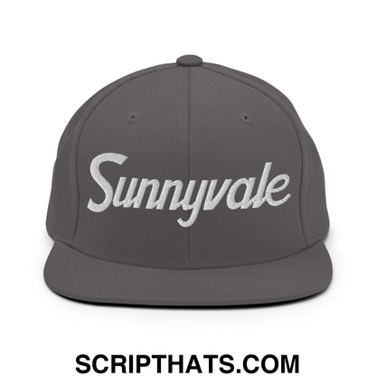 Sunnyvale Script Snapback Hat Dark Grey