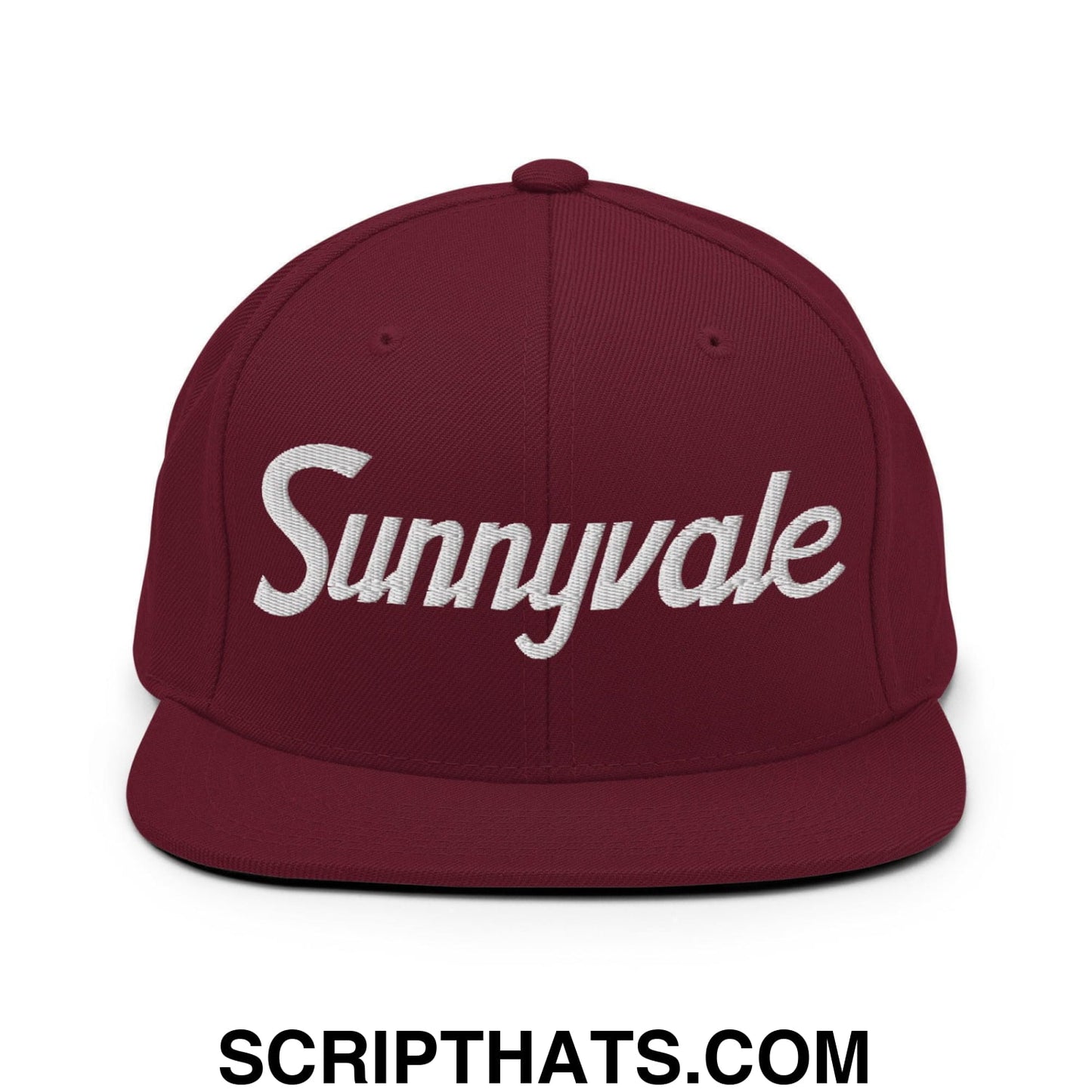 Sunnyvale Script Snapback Hat Maroon