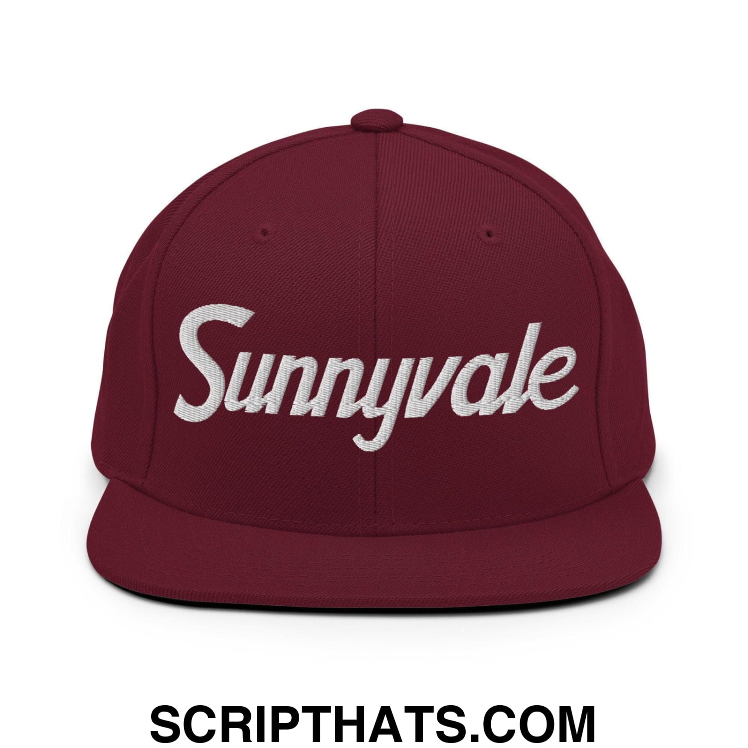 Sunnyvale Script Snapback Hat Maroon