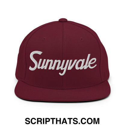 Sunnyvale Script Snapback Hat Maroon