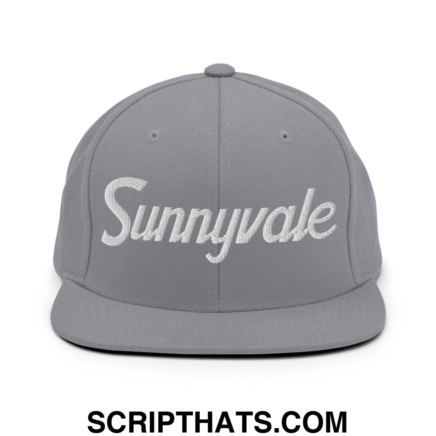 Sunnyvale Script Snapback Hat Silver