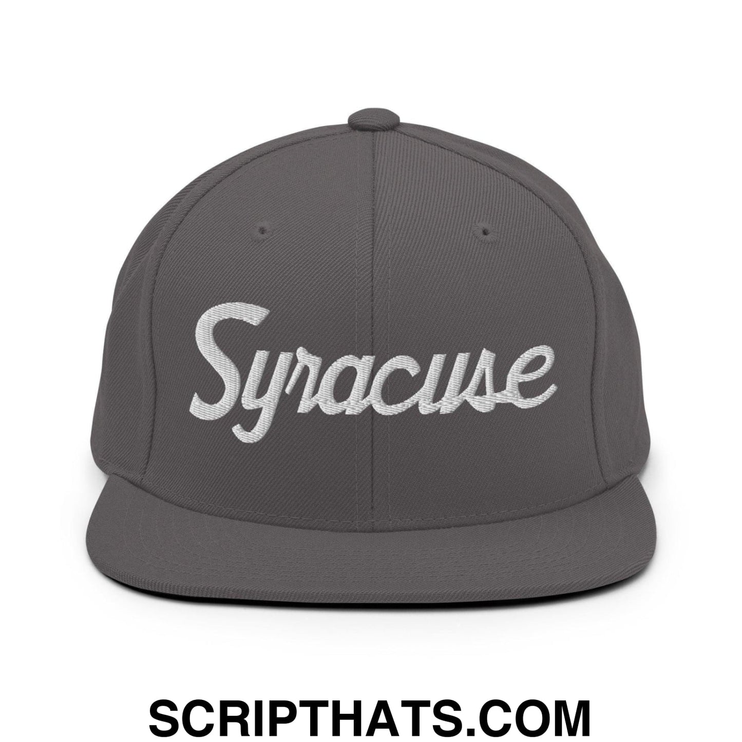 Syracuse Script Snapback Hat Dark Grey