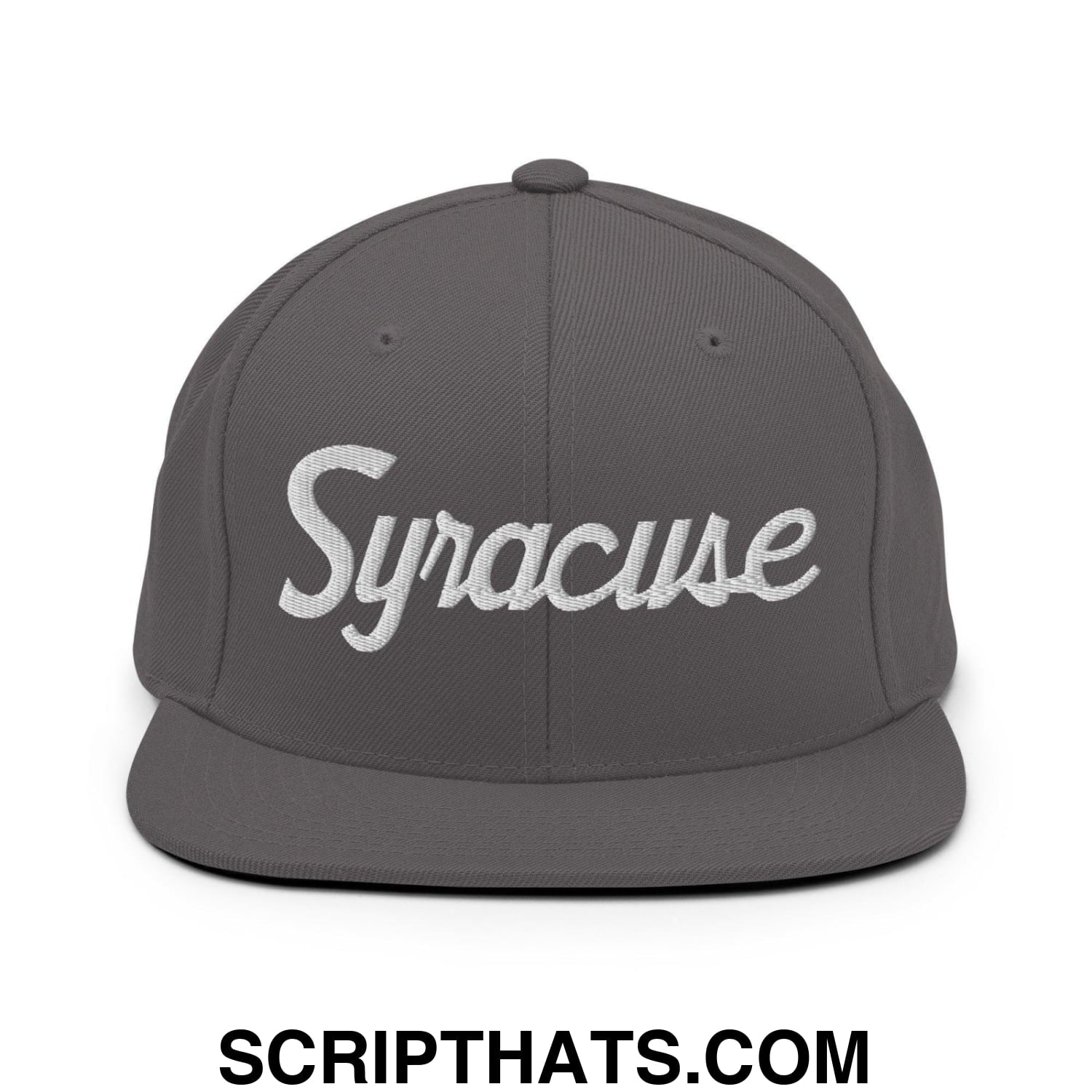 Syracuse Script Snapback Hat Dark Grey