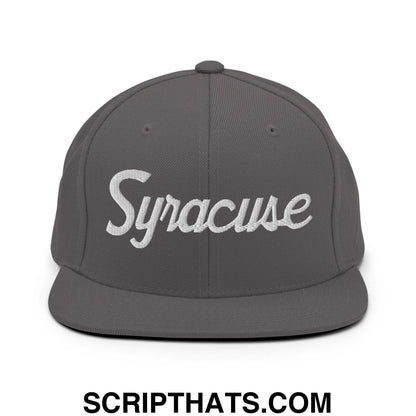 Syracuse Script Snapback Hat Dark Grey