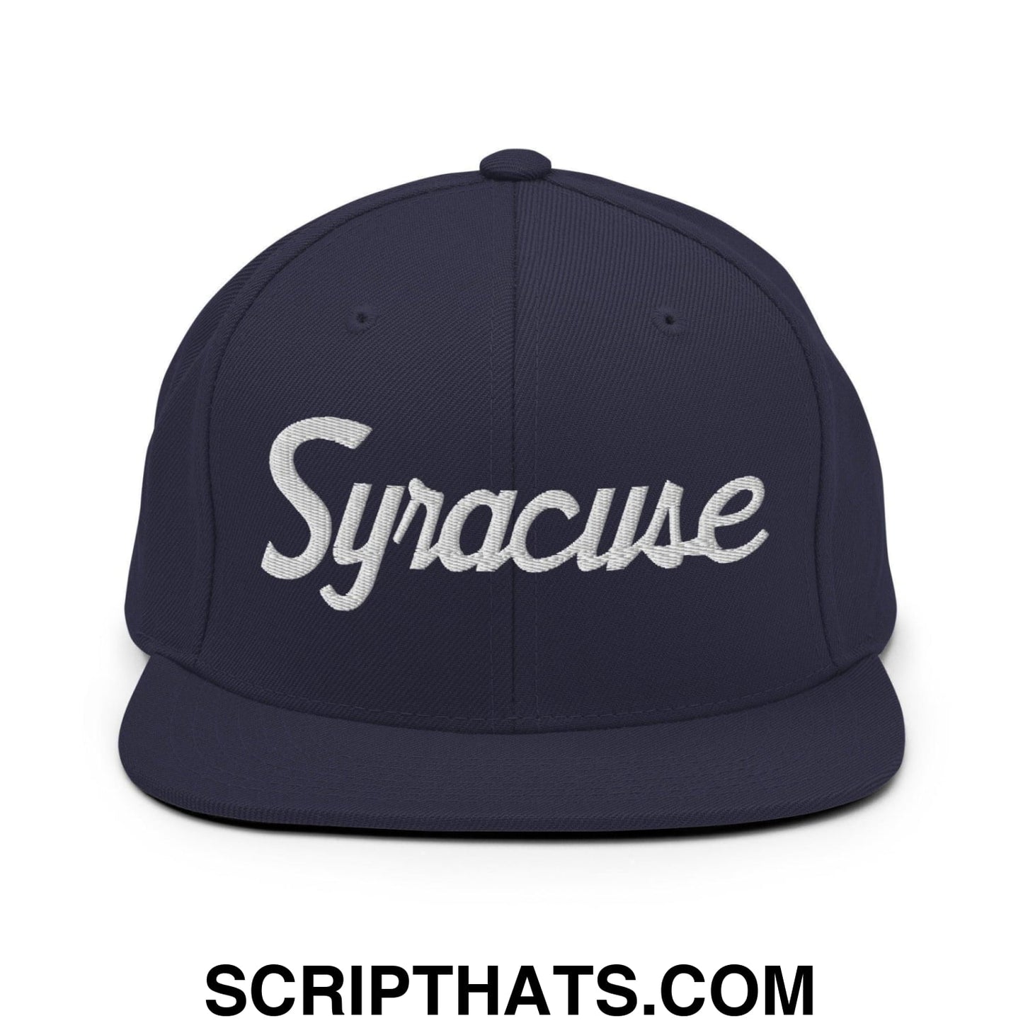 Syracuse Script Snapback Hat Navy