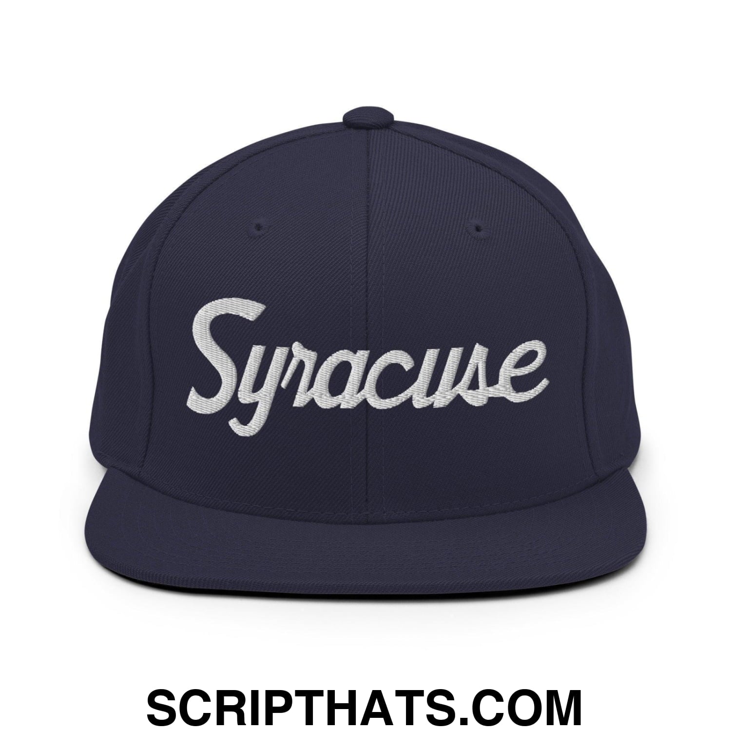 Syracuse Script Snapback Hat Navy