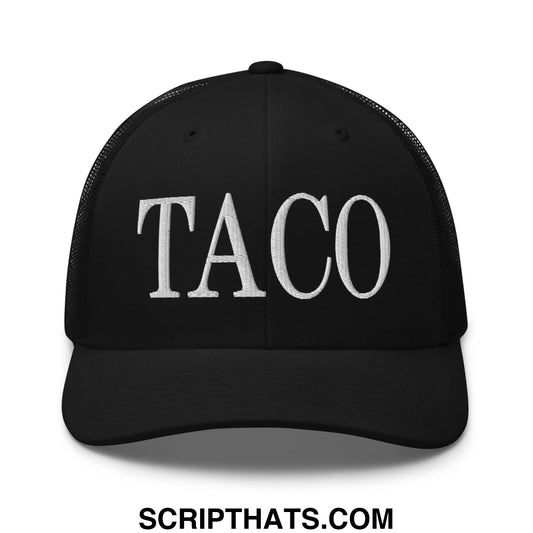 Taco Embroidered Mesh Trucker Hat Black