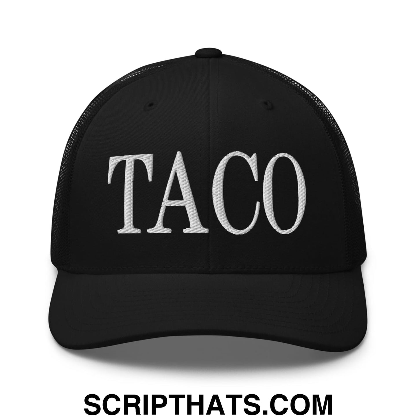 Taco Embroidered Mesh Trucker Hat Black