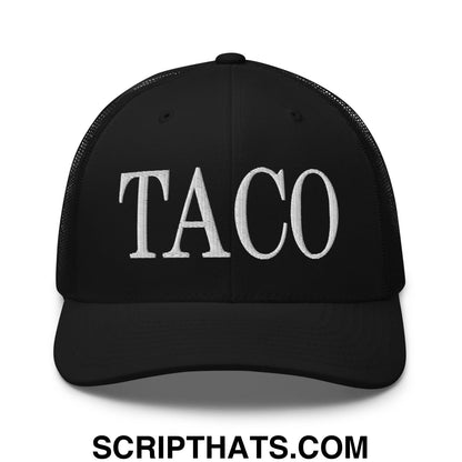 Taco Embroidered Mesh Trucker Hat Black