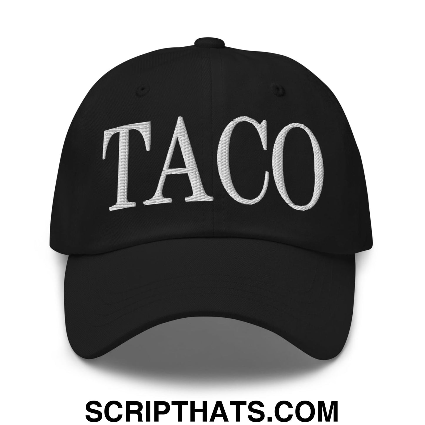 Taco Embroidered Unstructured Dad Hat Black