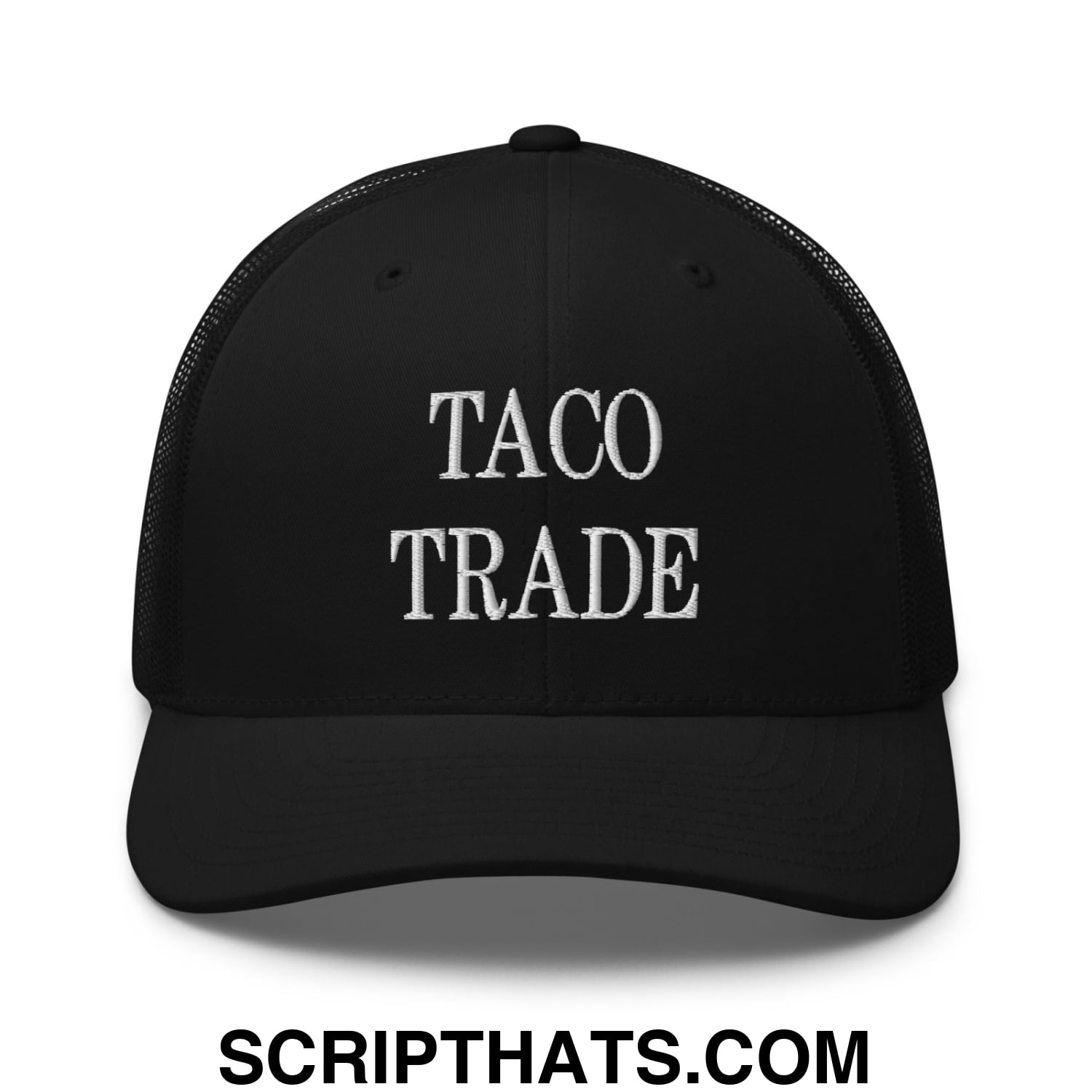 Taco Trade Embroidered Mesh Trucker Hat Black