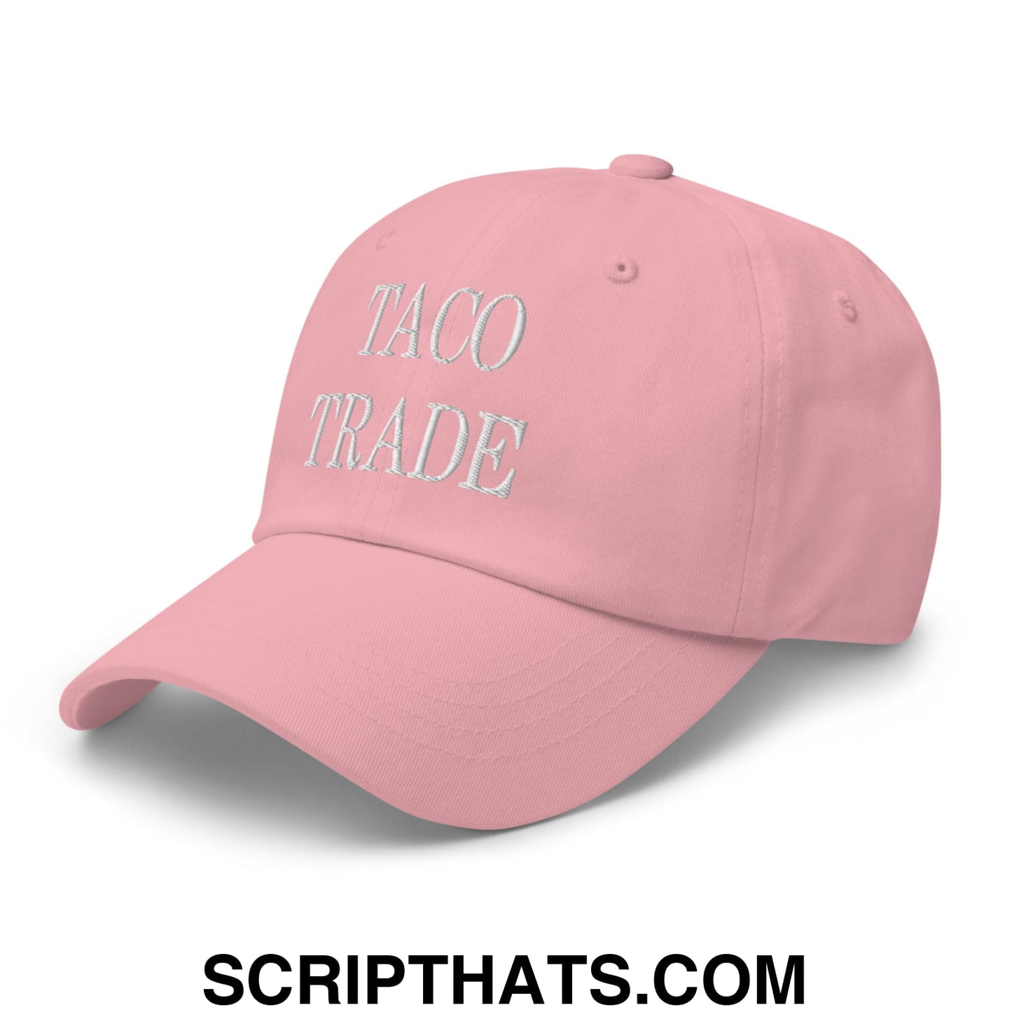 Taco Trade Embroidered Unstructured Dad Hat Pink