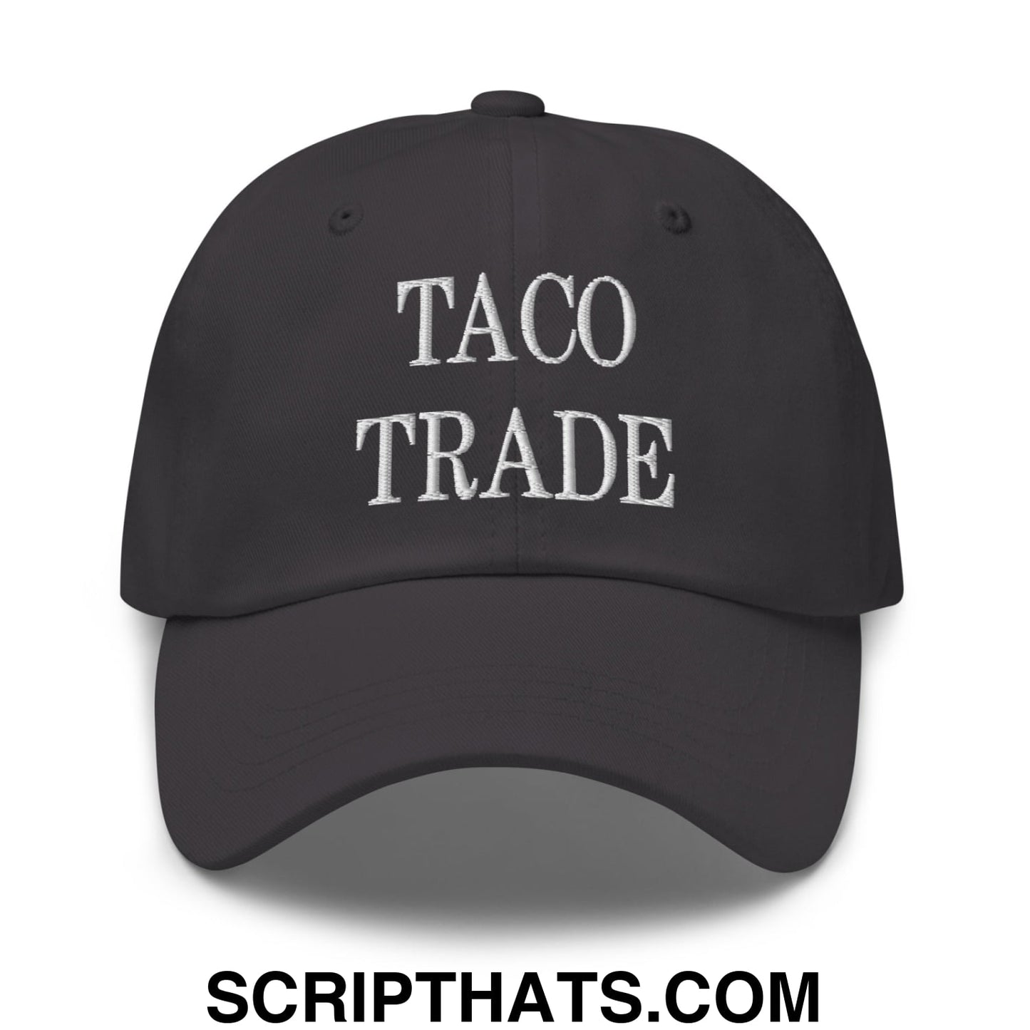 Taco Trade Embroidered Unstructured Dad Hat Dark Grey
