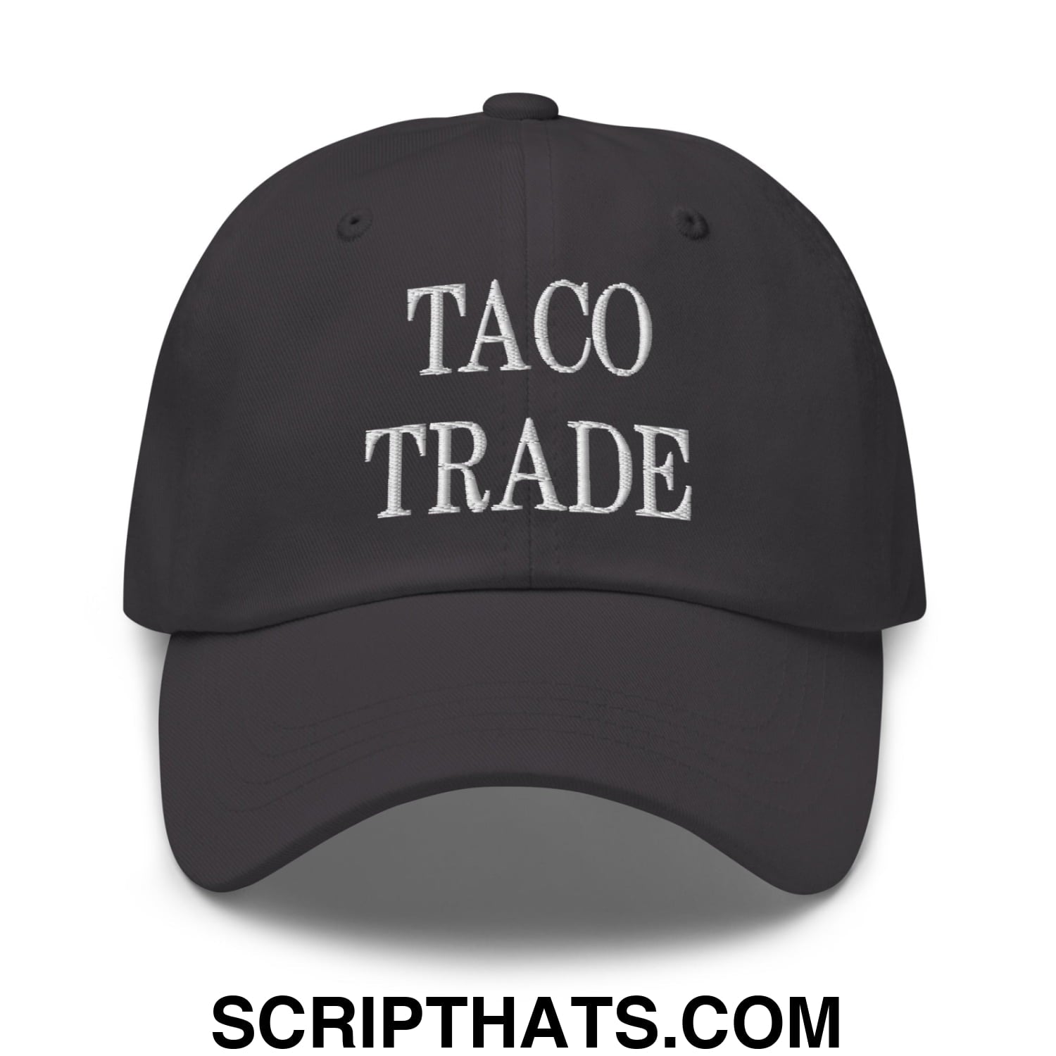 Taco Trade Embroidered Unstructured Dad Hat Dark Grey