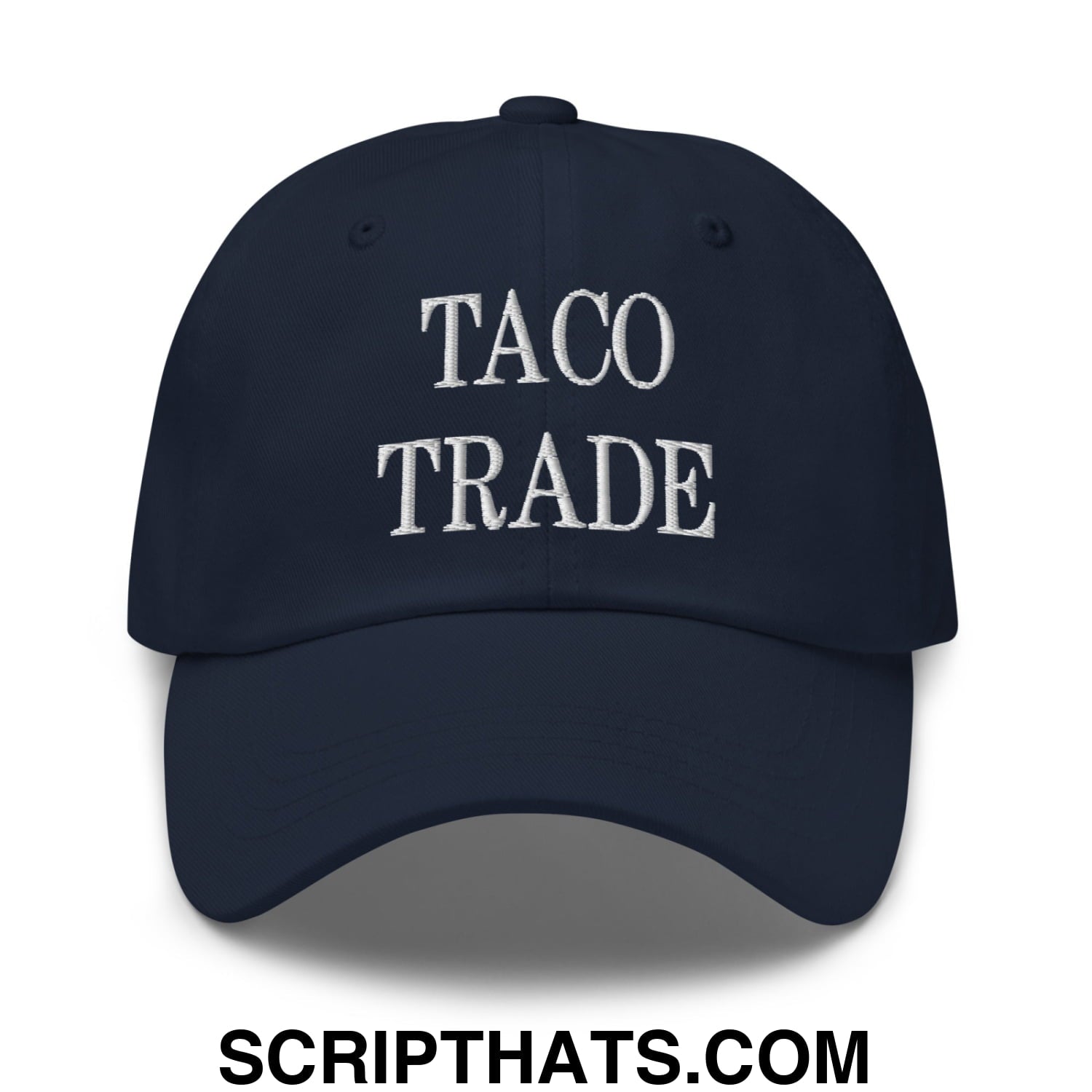 Taco Trade Embroidered Unstructured Dad Hat Navy