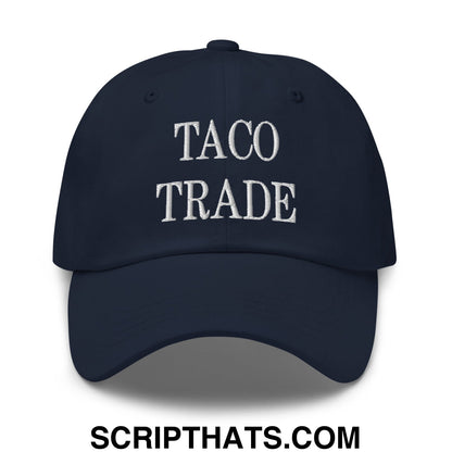 Taco Trade Embroidered Unstructured Dad Hat Navy