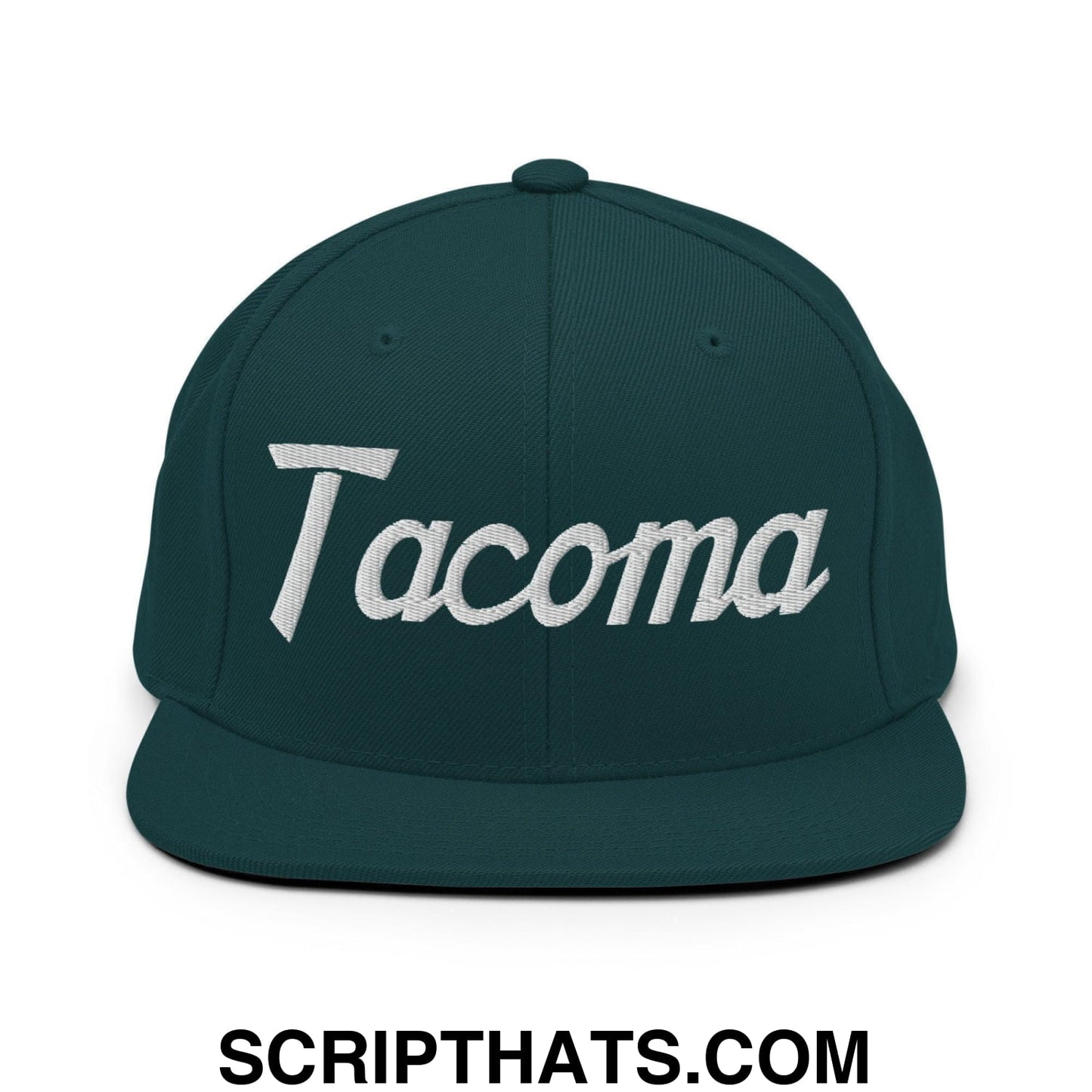 Tacoma Script Snapback Hat Spruce