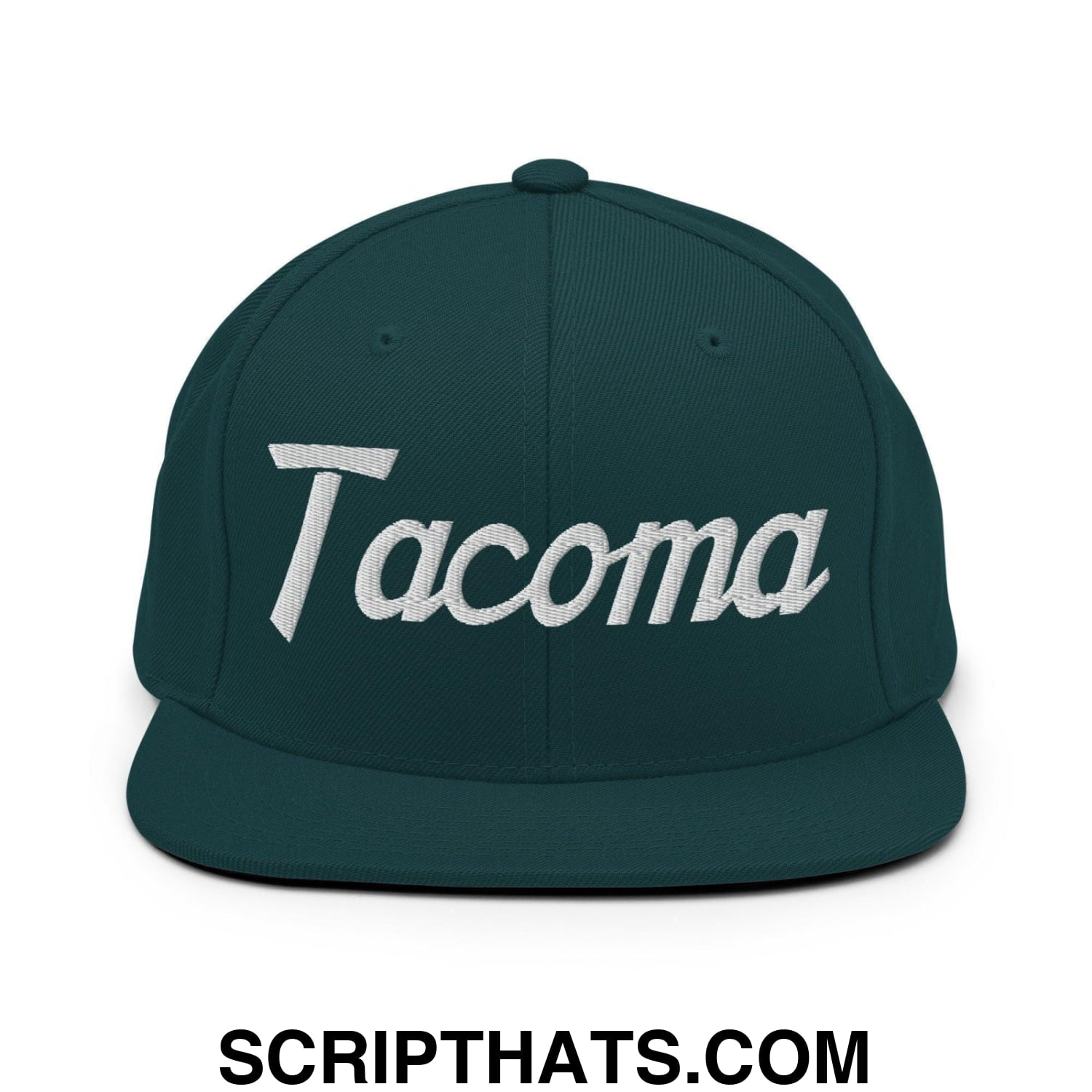 Tacoma Script Snapback Hat Spruce