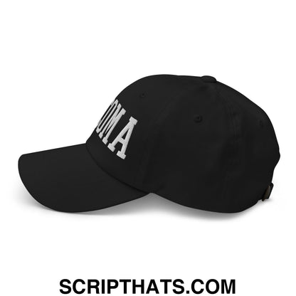 Tacoma Varisty College Block Embroidered Unstructured Dad Hat Black