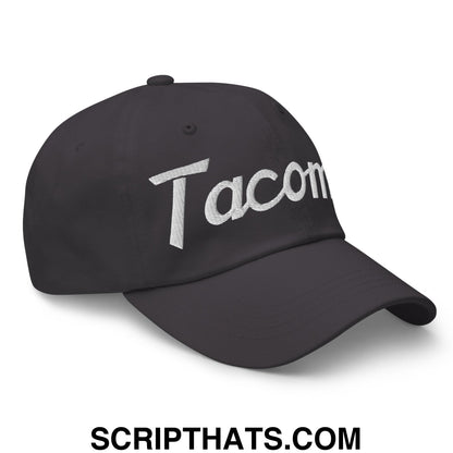 Tacoma Vintage Sports Script Embroidered Unstructured Dad Hat Dark Grey