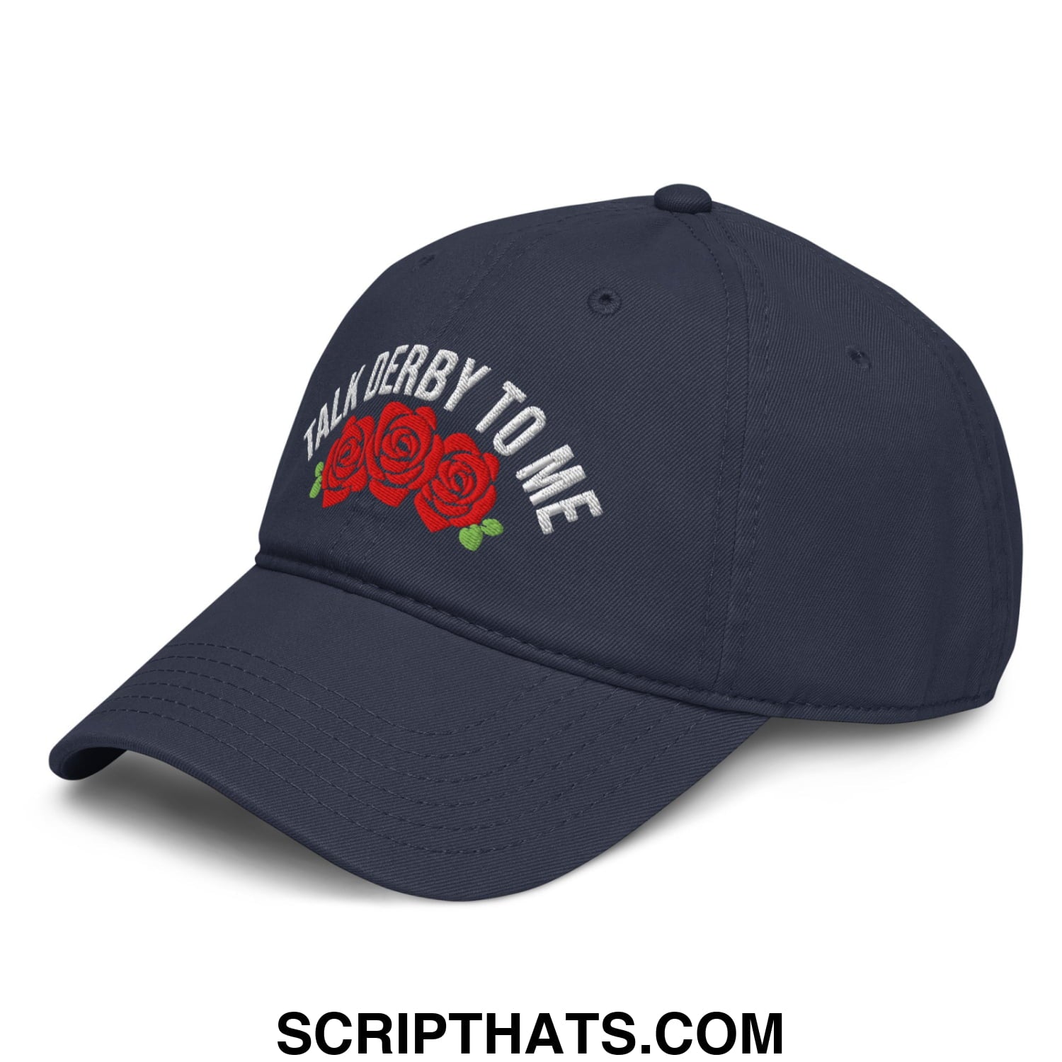 Talk Derby to Me Embroidered Baseball Dad Hat Navy