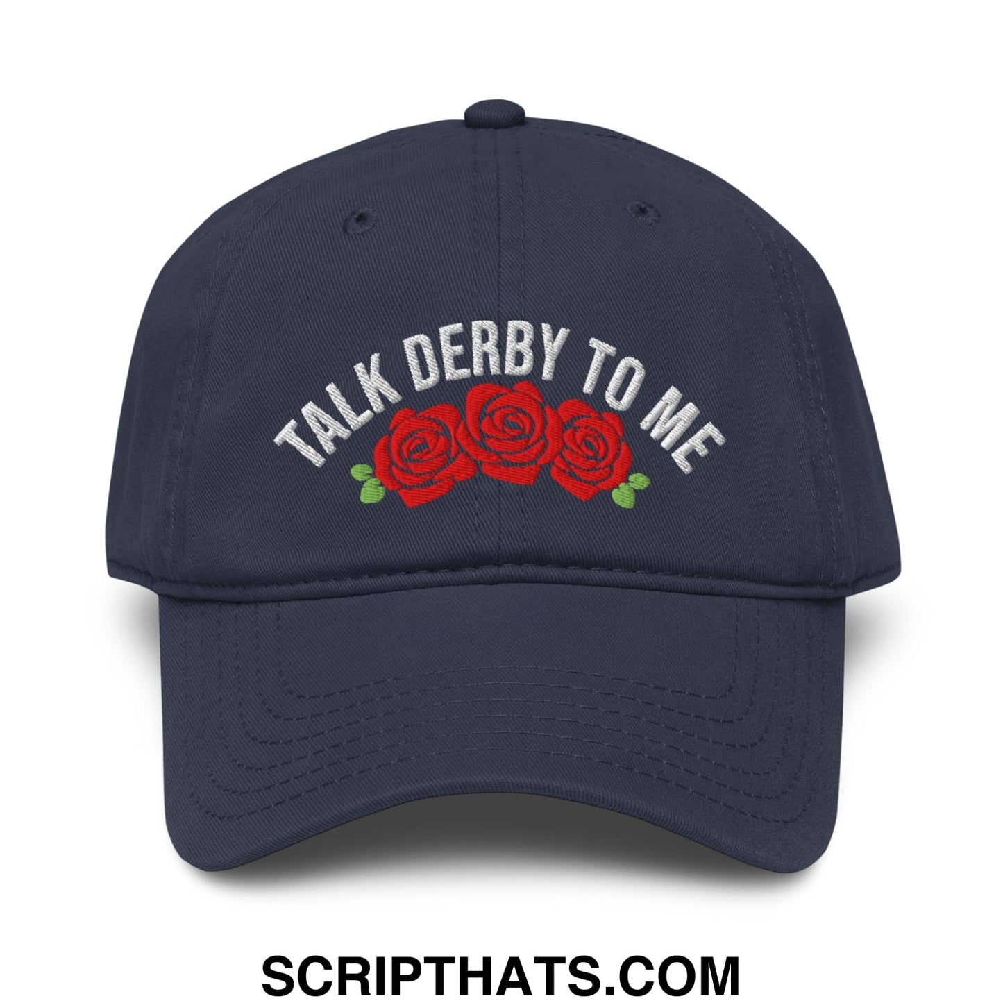 Talk Derby to Me Embroidered Baseball Dad Hat Navy