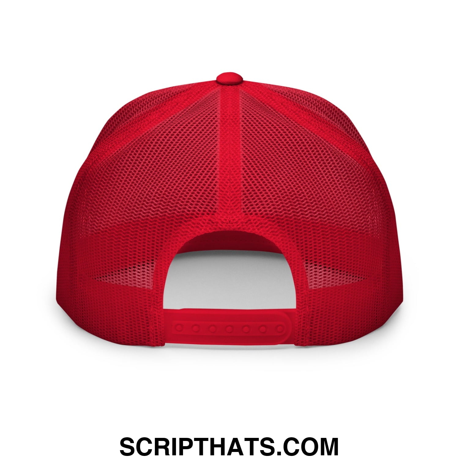Talk Derby to Me Embroidered Flat Brim Bill Mesh Trucker Hat Red White Red