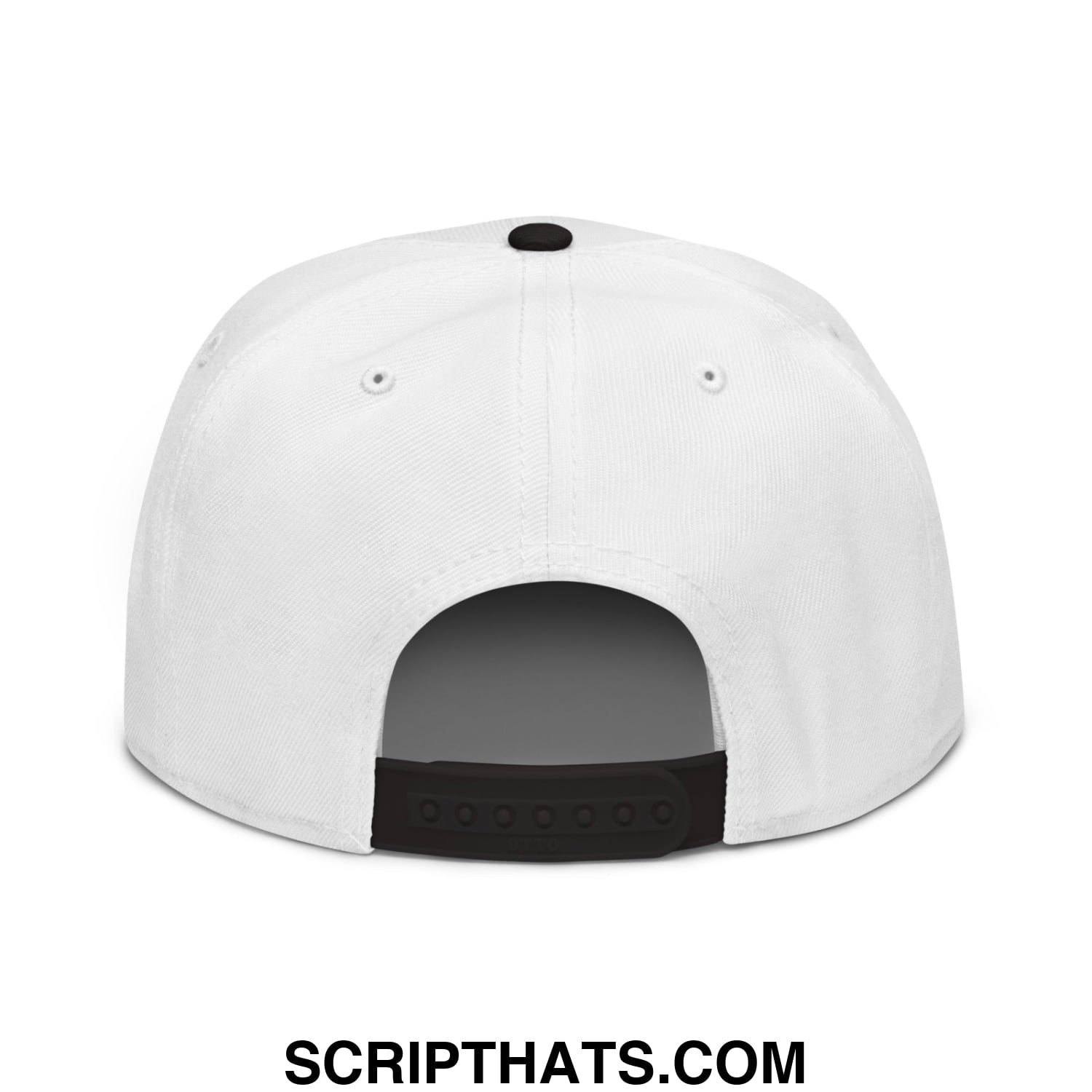 Talk Derby to Me Embroidered Flat Brim Bill Snapback Hat Black White White