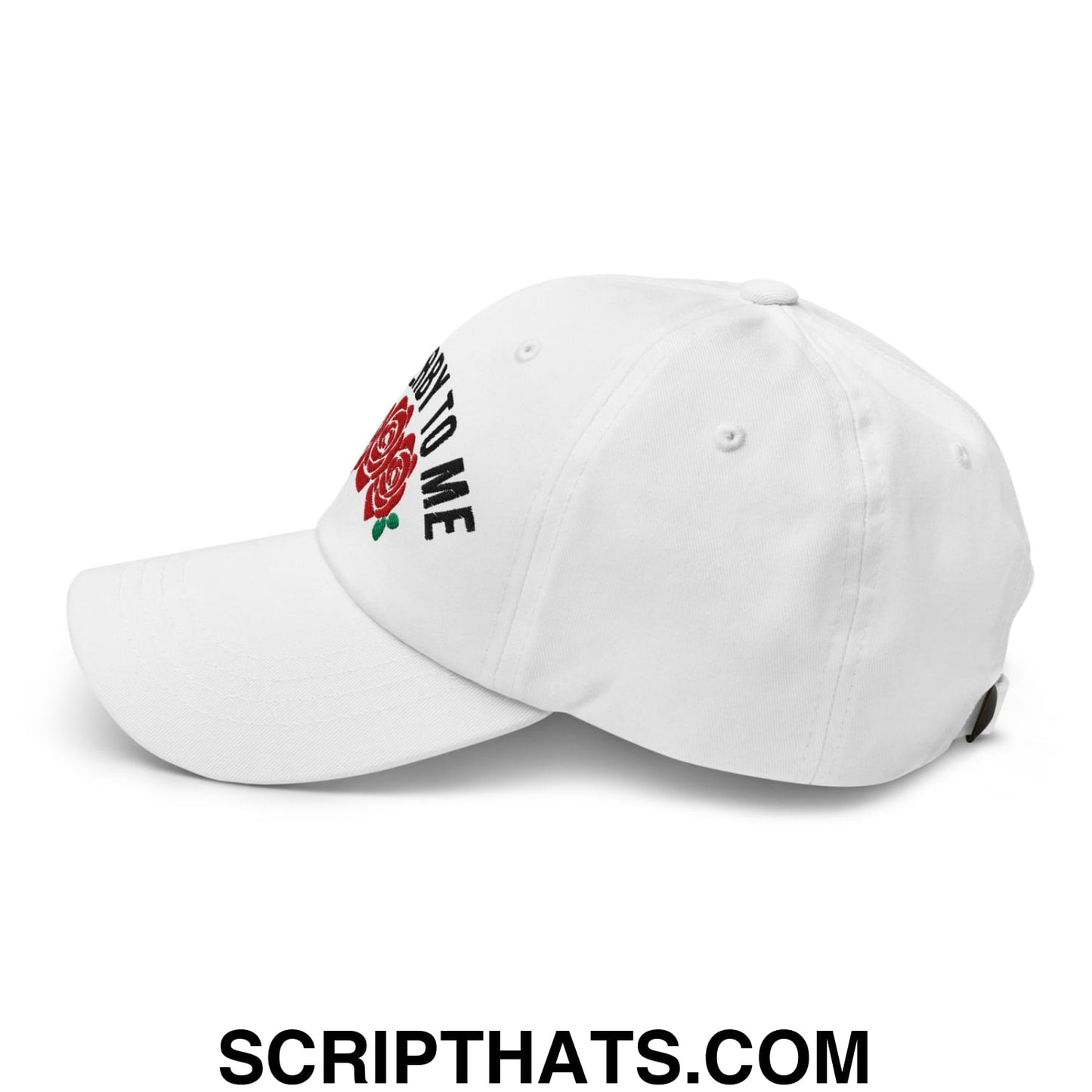 Talk Derby to Me Embroidered Unstructured Dad Hat White