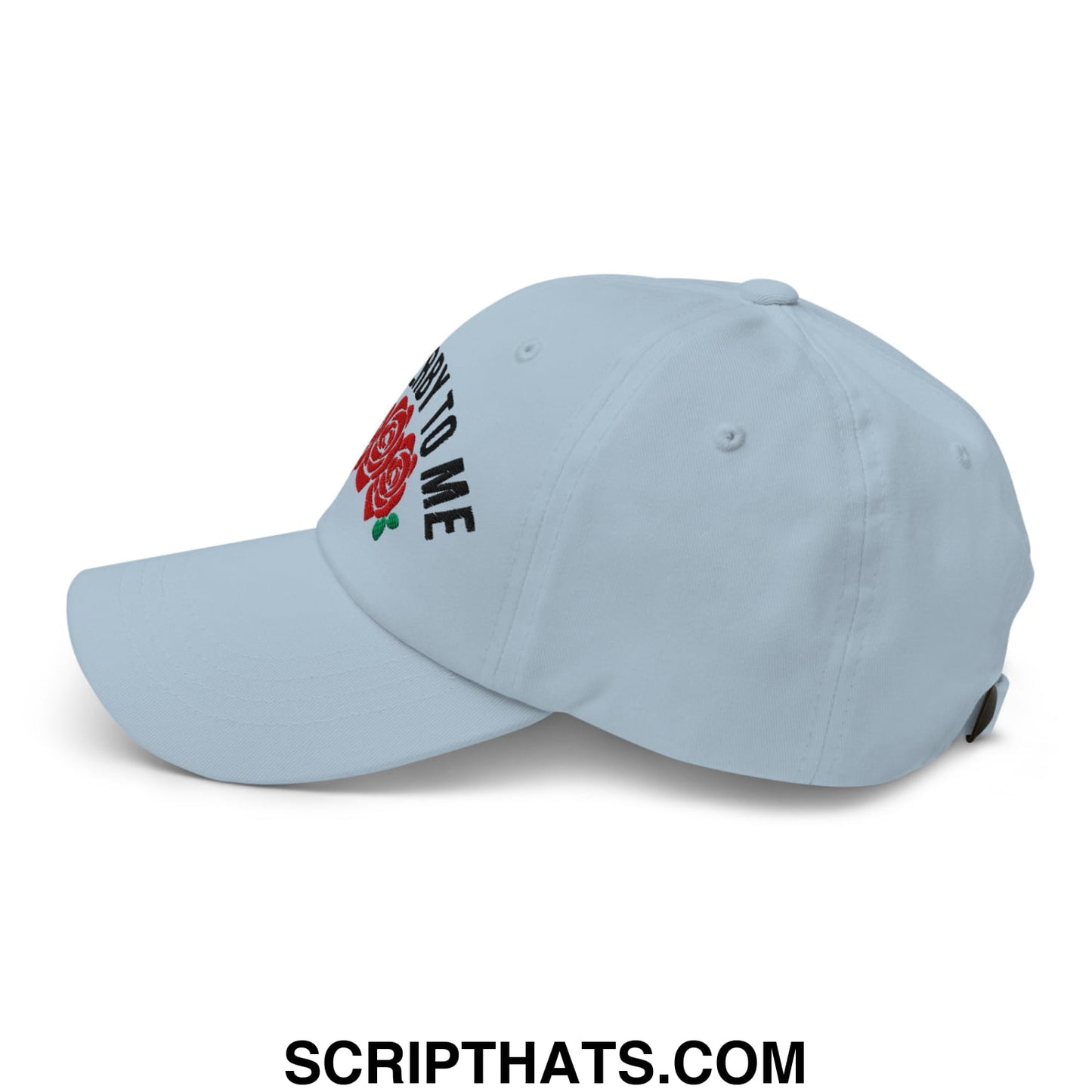 Talk Derby to Me Embroidered Unstructured Dad Hat Light Blue