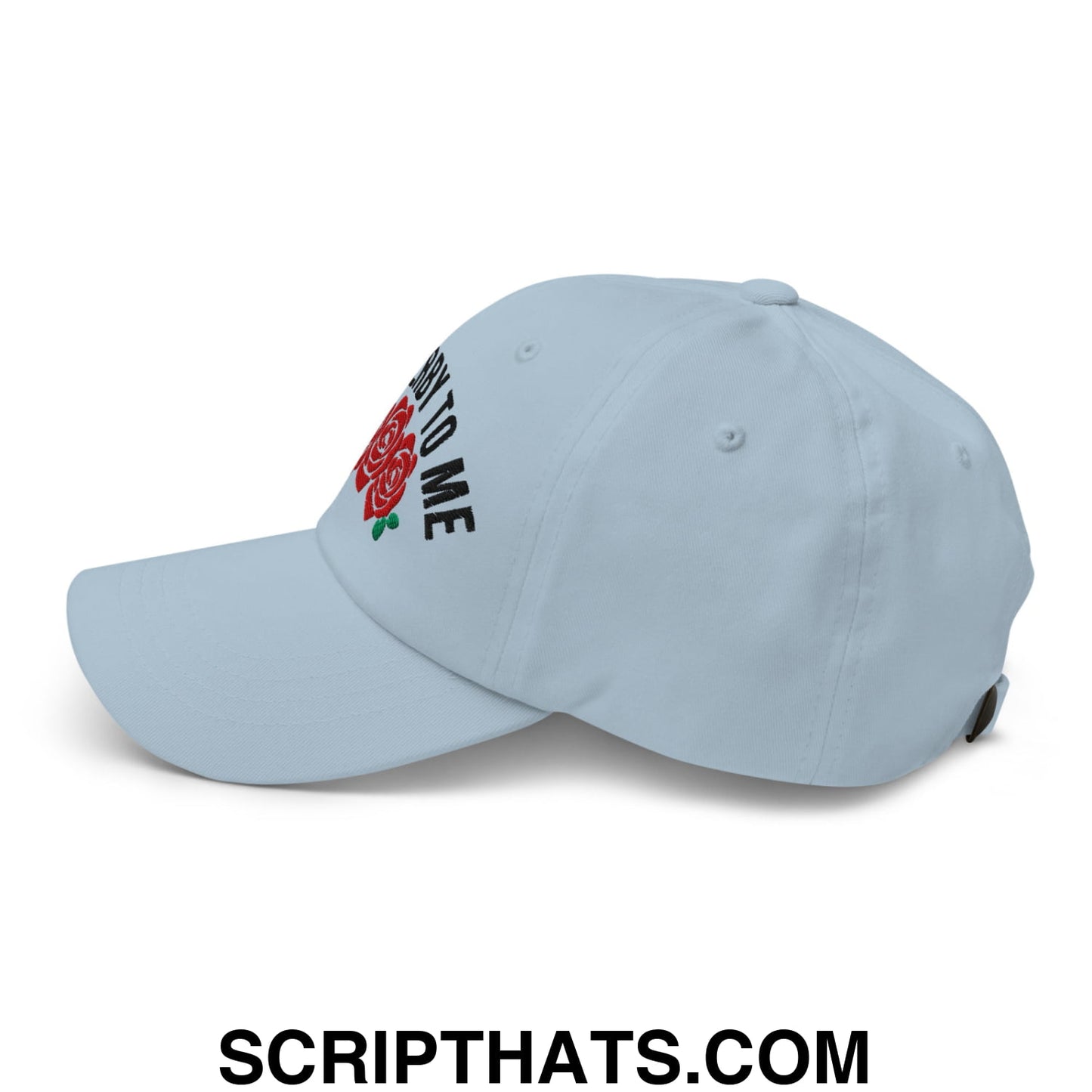 Talk Derby to Me Embroidered Unstructured Dad Hat Light Blue