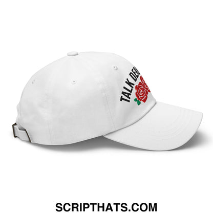 Talk Derby to Me Embroidered Unstructured Dad Hat White