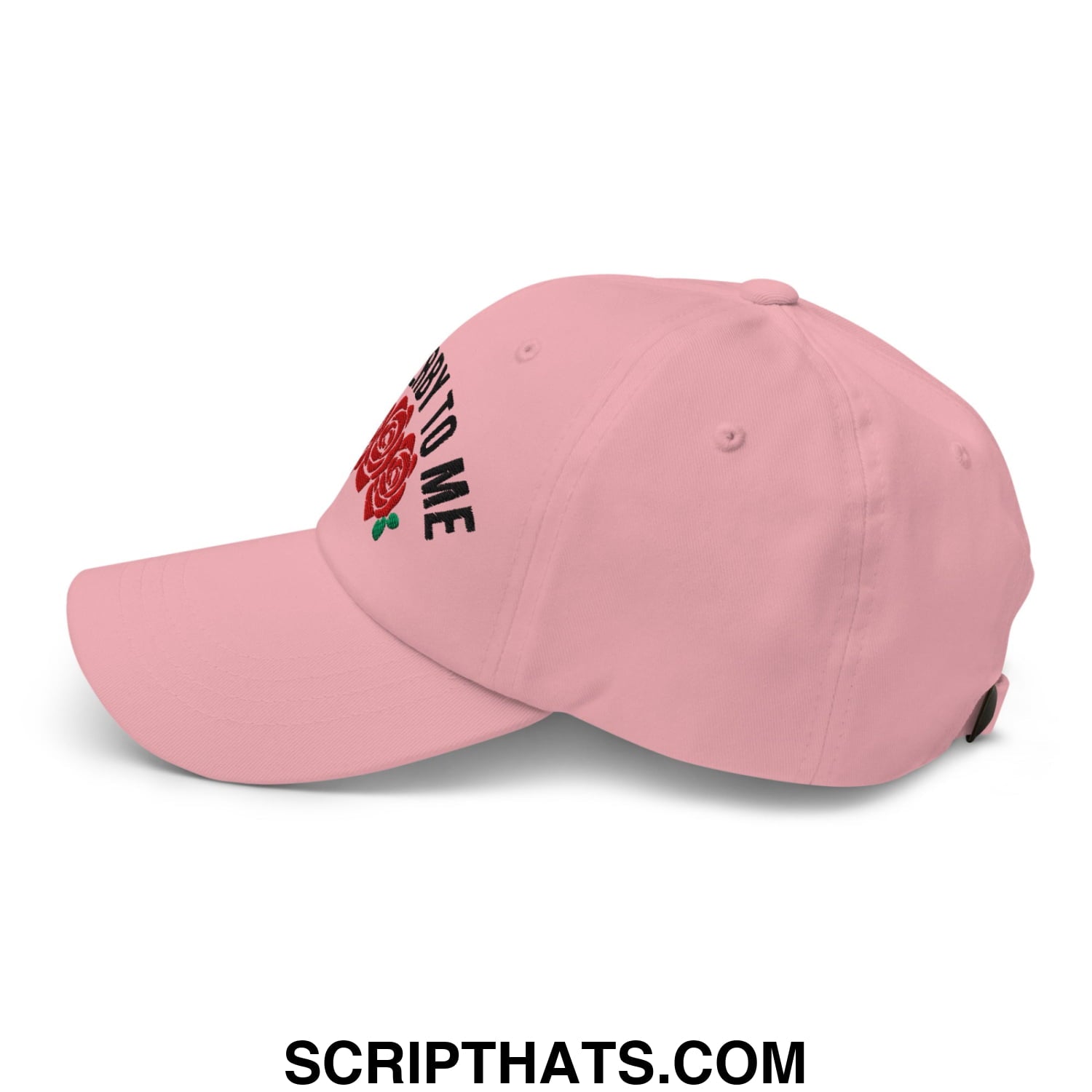 Talk Derby to Me Embroidered Unstructured Dad Hat Pink