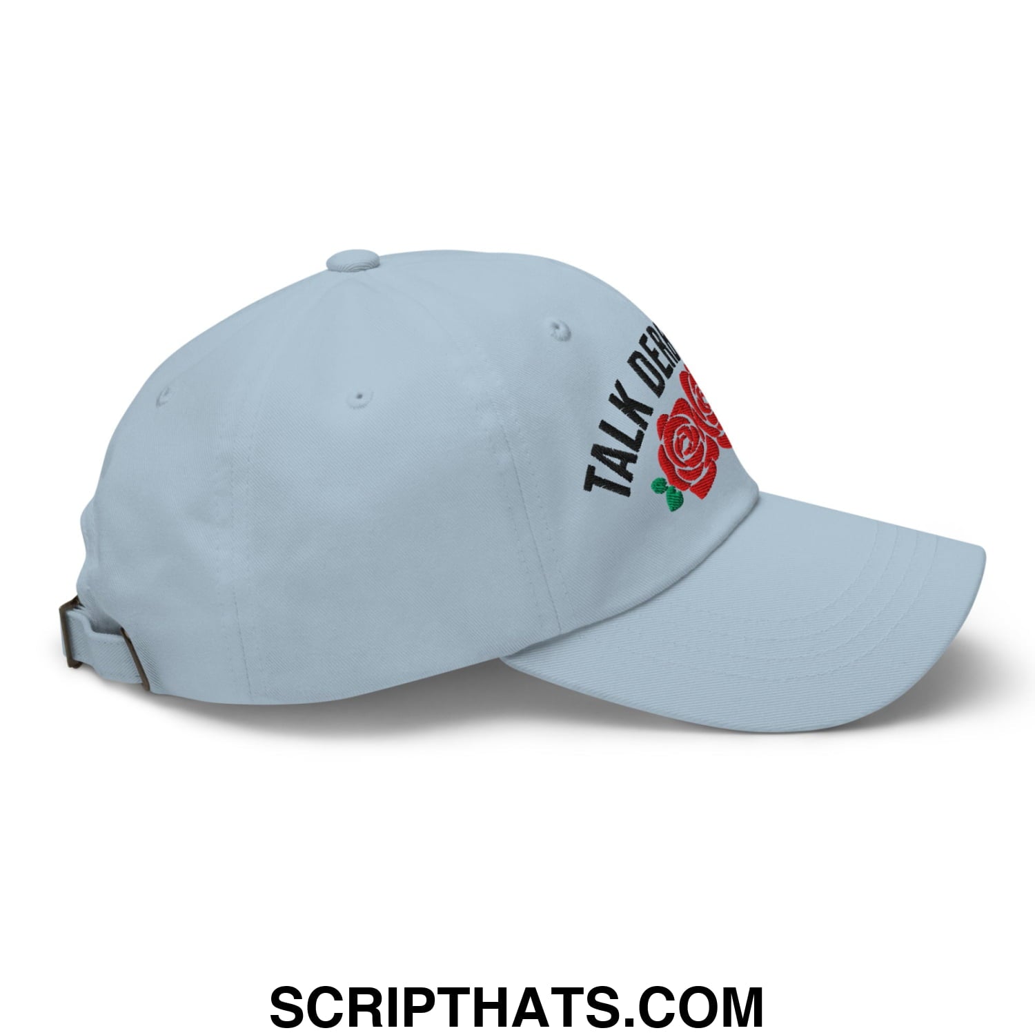 Talk Derby to Me Embroidered Unstructured Dad Hat Light Blue