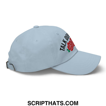 Talk Derby to Me Embroidered Unstructured Dad Hat Light Blue