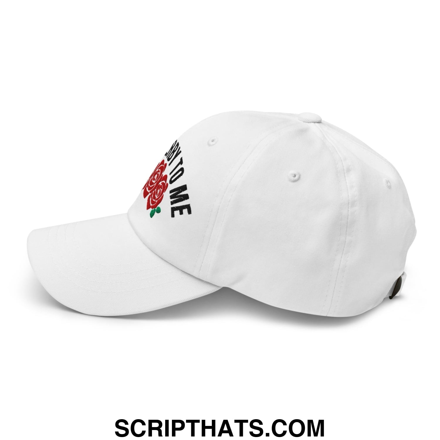 Talk Derby to Me Embroidered Unstructured Dad Hat White