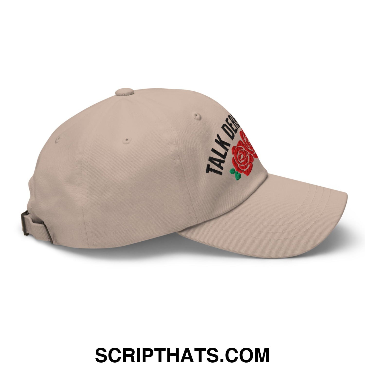 Talk Derby to Me Embroidered Unstructured Dad Hat Stone