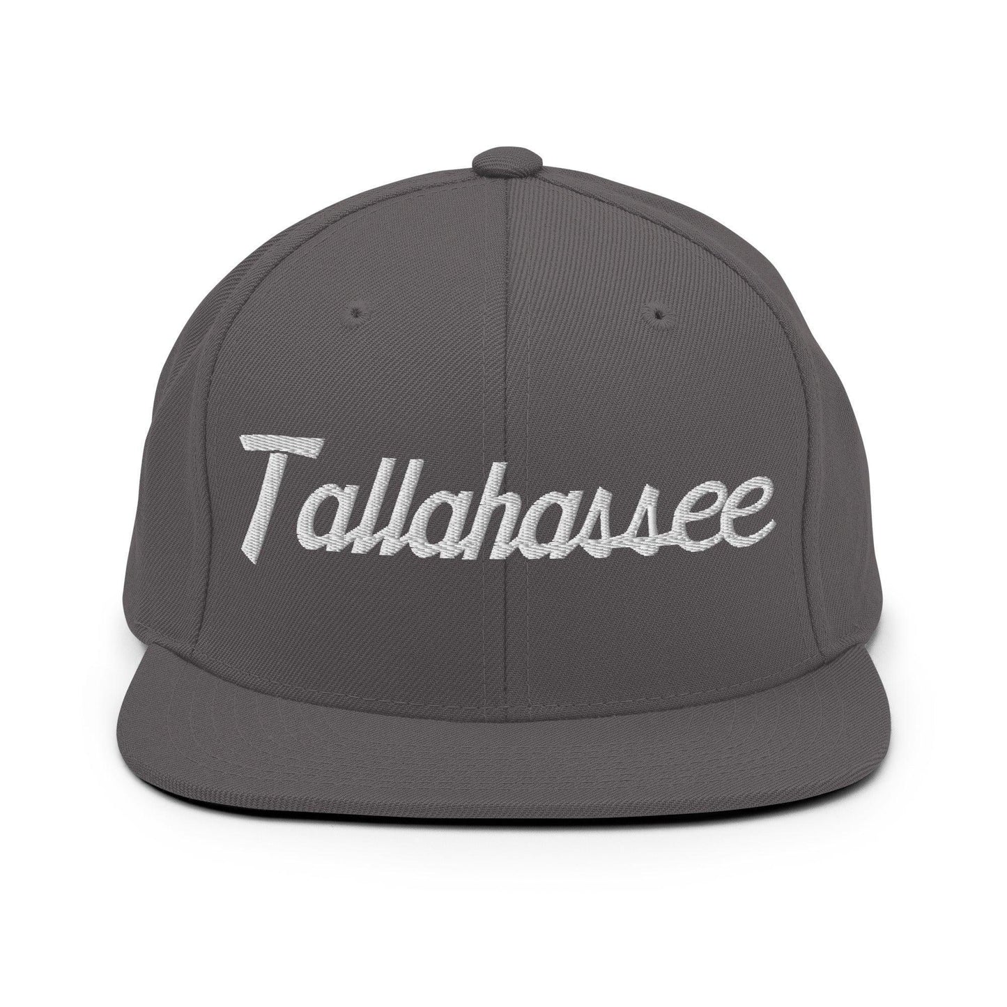 Tallahassee Script Snapback Hat Dark Grey