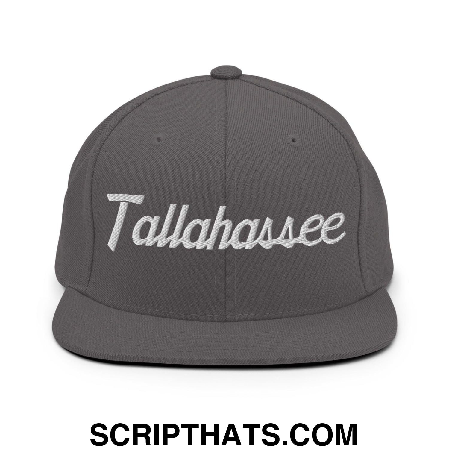 Tallahassee Script Snapback Hat Dark Grey