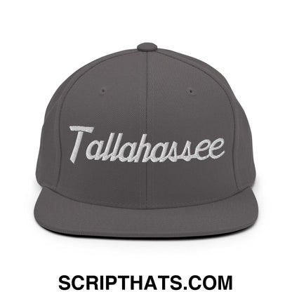 Tallahassee Script Snapback Hat Dark Grey