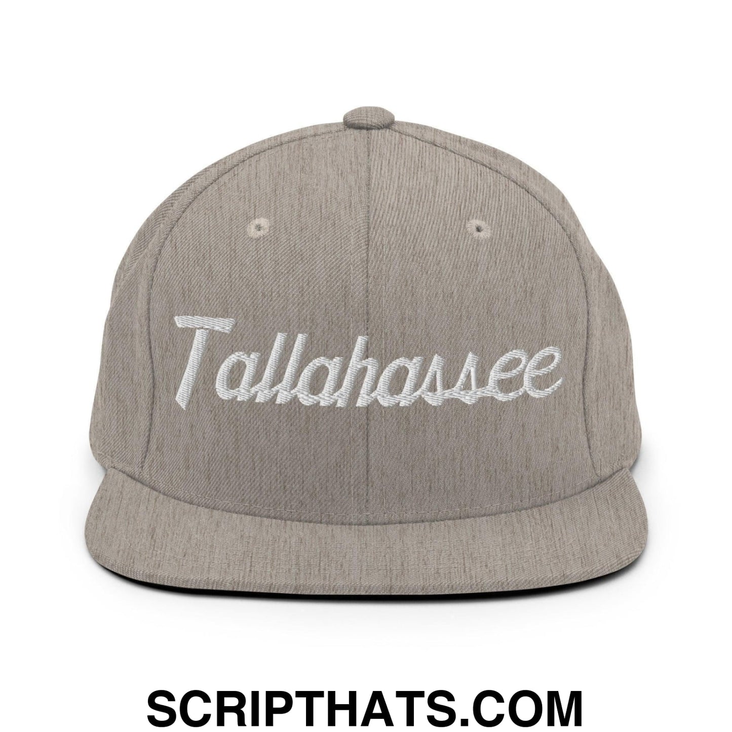 Tallahassee Script Snapback Hat Heather Grey