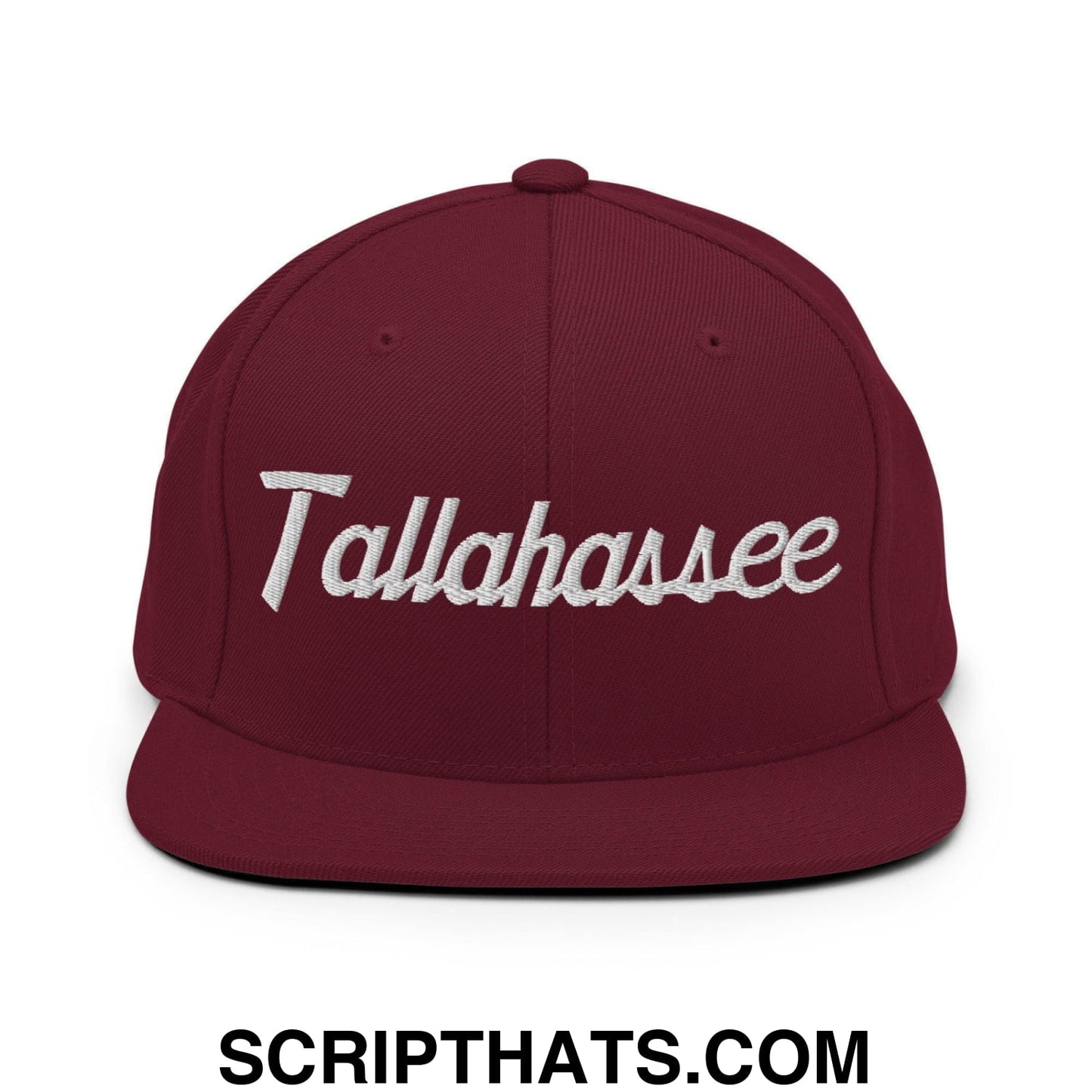 Tallahassee Script Snapback Hat Maroon