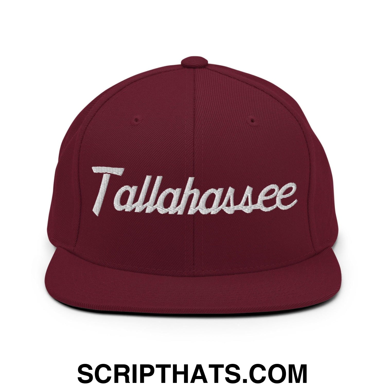 Tallahassee Script Snapback Hat Maroon