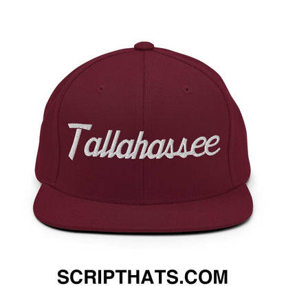 Tallahassee Script Snapback Hat Maroon
