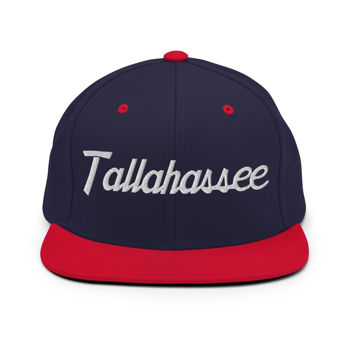 Tallahassee Script Snapback Hat Navy/ Red