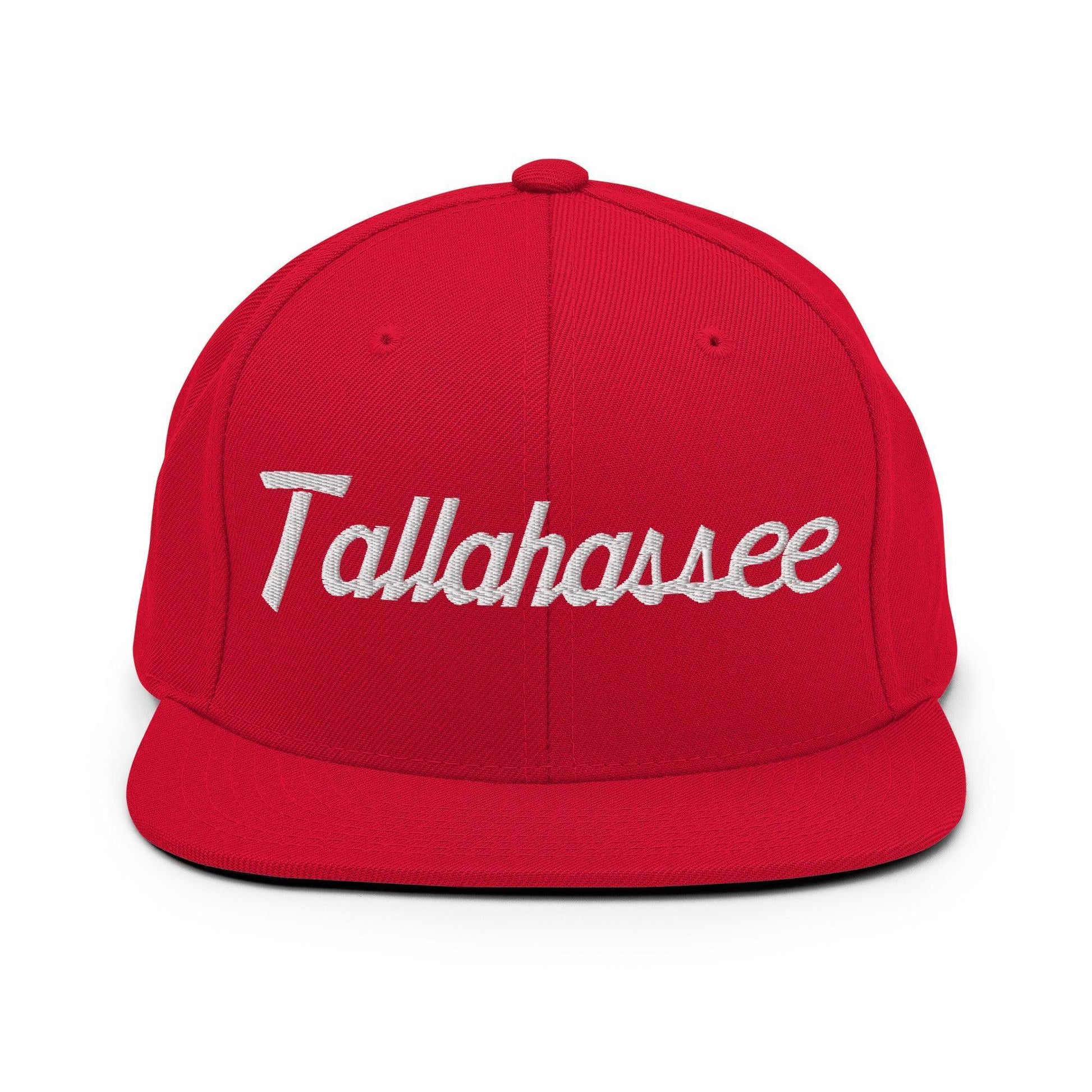Tallahassee Script Snapback Hat Red